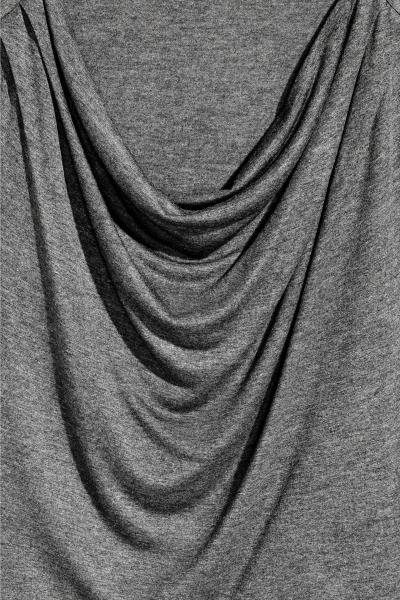 Фотография Knitted top with drapery H&M 0427287004 Gray