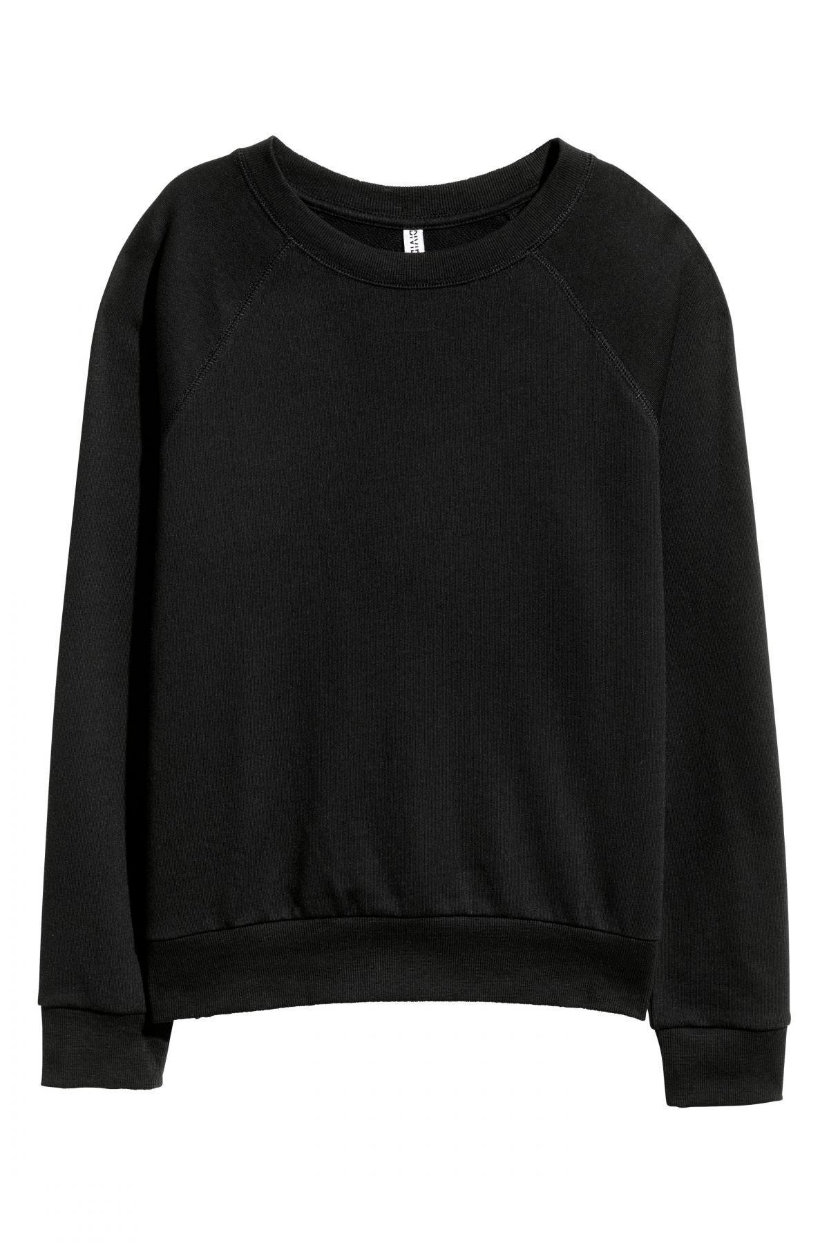 h&m women's black sweatshirt