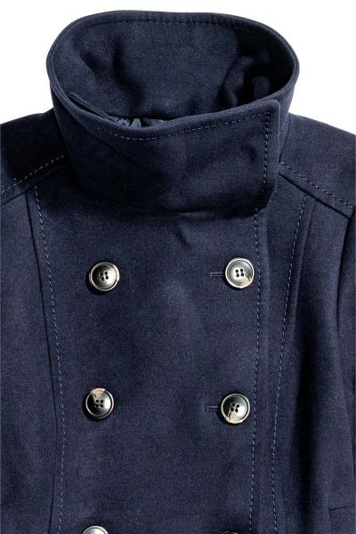 Фотография Double Breasted Short Coat H&M 0390162010 Blue
