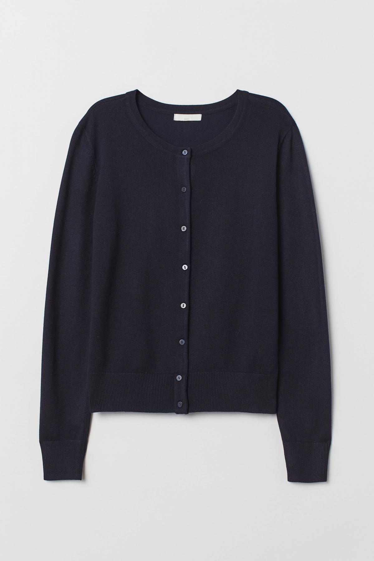 blue cardigan h&m